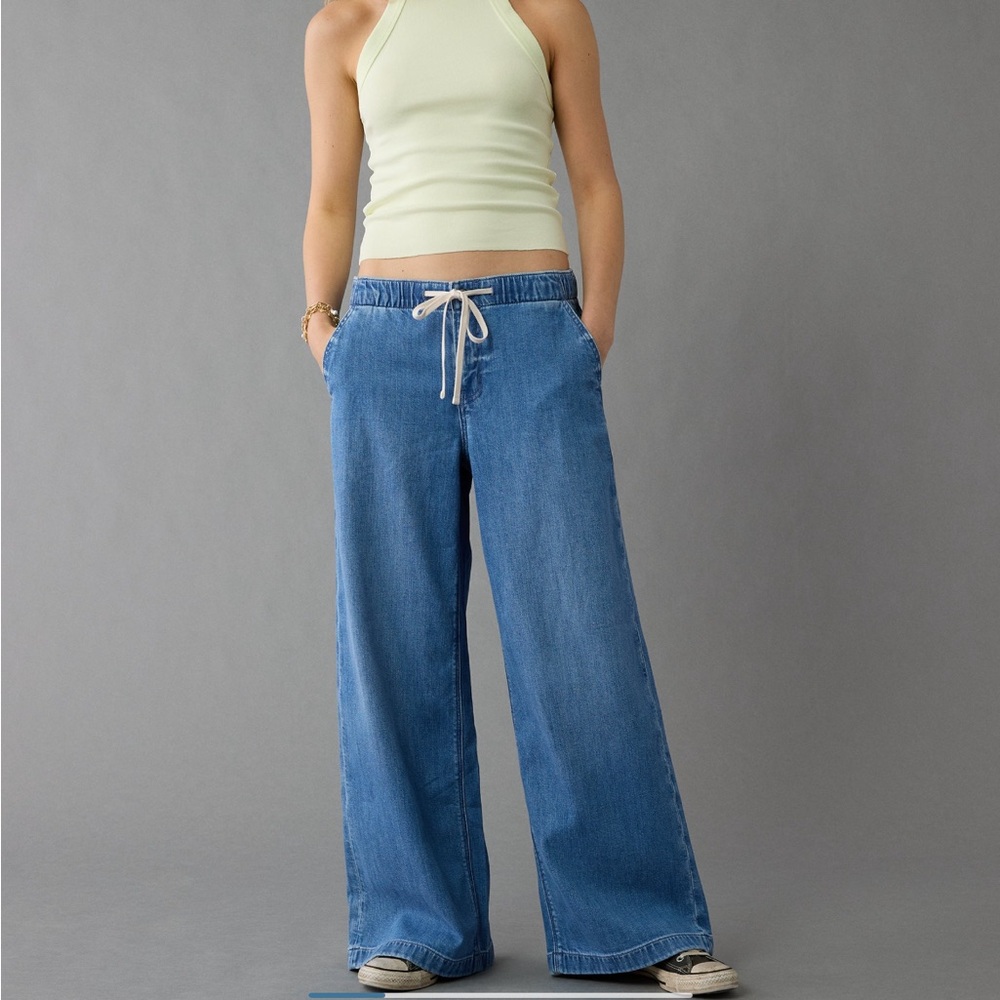American Eagle | stretch low rise ultra wide leg